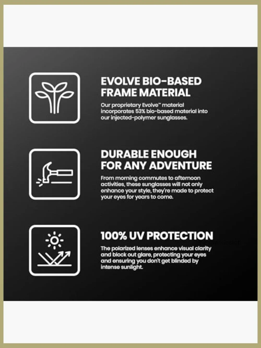 Polarized Sunglasses 100% UV Protection Wrap Around Frame